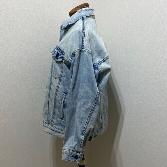 Free People Denim Trucker Jacket Size XS/S - Picture 5 of 12